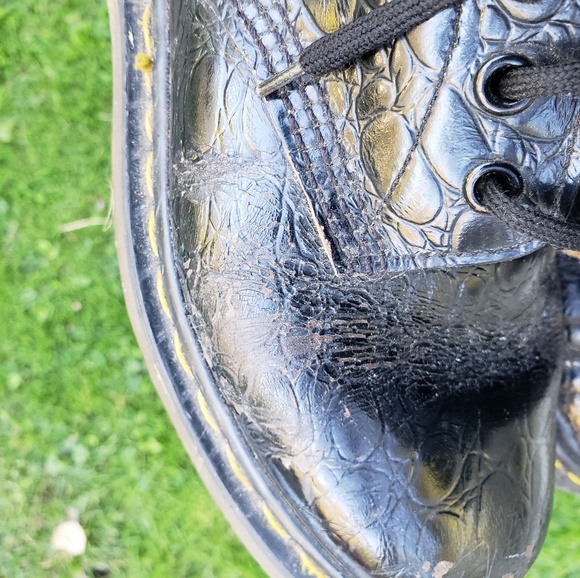 Vintage England Crocodile Dr Martens Combat Boots - Picture 7 of 8